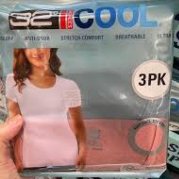 32 Degrees Cool Women's Short Sleeve Scoop Neck T-Shirt 3-Pack -L-  3 color Pack - Picture 3 of 3